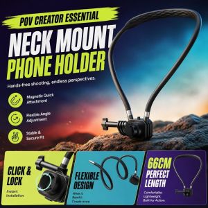 Runvictor Magnetic Neck Phone Stand Chest Fixed First Person Shooting Outdoor Cycling Live Streaming Neck Holder