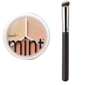 sweet mint Three-color concealer to cover spots acne marks dark circles tear troughs and contouring foundation that doesnt come off