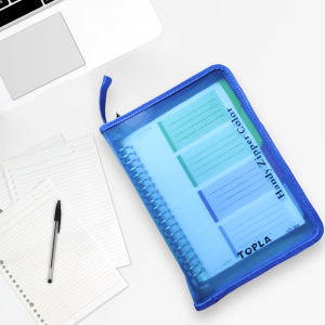 Topla Organizer Binder A5 Resleting 20 Lubang dengan Dividers Warna-Warni