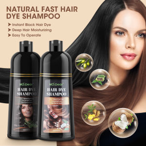 Agdoad Hair Dye Shampoo 500ml Hair Color Dye Organic Plant Fast Hair Dye Cream Styling DIY Coloring