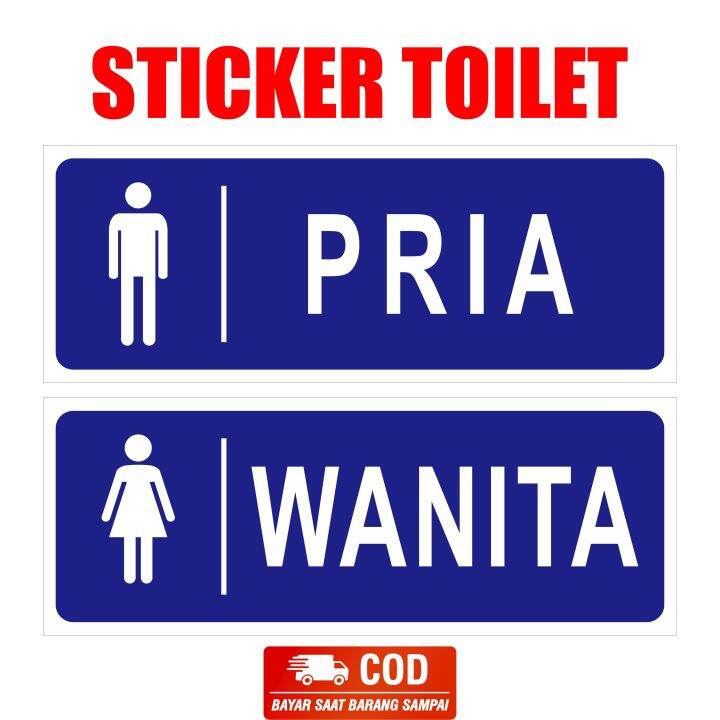 STIKER TOILET PRIA DAN WANITA BISA DI TEMPEL DI TEMPAT UMUM/SEKOLAH/KANTOR