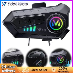 【Vodool】 BT 5.3 Headphone Speakers Smart Noise Reduction Motorcycle Helmet BT Headset HiFi Level Sound Quality Waterproof for Ski/Dirtbike/Snowmobile