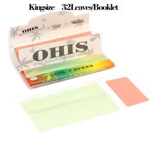 OHIS Eco-Unbleached 110/78mm Rolling Paper with Tips32/50 Leaves per Booklet2Pcs
