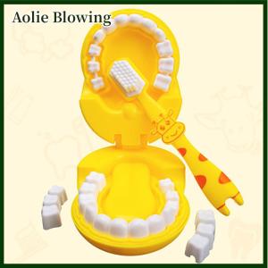 Aolie 4pcs Kids Pretend Play Toy Dentist Check Teeth Model Set Educational Learing Toy