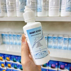 Nước Ngâm Và Nhỏ Mắt  Ruby Eyes Hàn Quốc Làm Sạch Sâu Chuyên Dùng Cho Kính Áp Tròng
