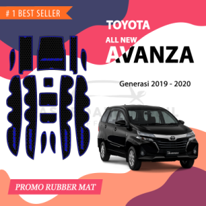 Aksesoris Interior Mobil Door Groove Mat/ Antislip Rubber Cup Mat/ Slip Pad Toyota Avanza 2019-2020