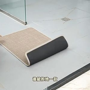 Quivlox Linen Printed Bath Mat Cute Cartoon Absorbent Quick Dry Non Slip Rug for Bathroom Toilet Alas Kaki