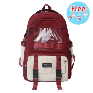 【Free Necklace】New Korean Student Schoolbag Multifunctional Waterproof Backpack Girls College Students Super Lightweight and Large Capacity Backpack