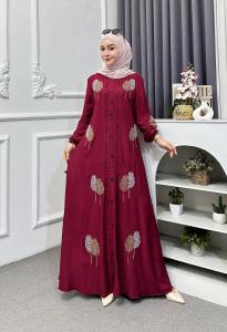 Gamis Twill.Gamis Bordir.Gmais Terbaru
