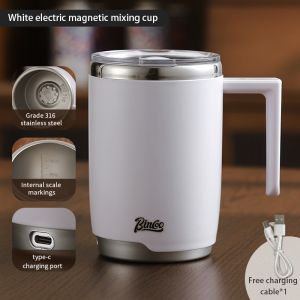 Bincoo Electric Mixing Cup 316 Stainless Steel Soy Milk Charging New Magnetic Fully Automatic Stirring Coffee Cup 400ML