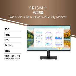 [BEST SELLER] PRISM+ W250 | 25" IPS 144Hz Productivity Monitor Gaming Monitor [1920 x 1080]