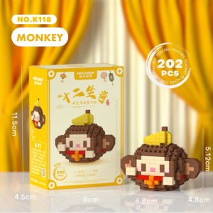 Mekansm Chinese Zodiac Building Blocks DIY Bricks Kids Toys Damo Egg Nano Block Assemble Toys 十二生肖积木