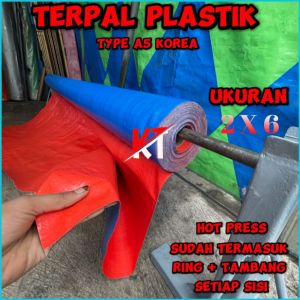 TERPAL PLASTIK TEBAL UKURAN 2X6 TYPE A5 KOREA