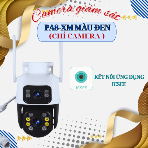 Camera giám sát ngoài trời iCSee PA8-XM - 2 mắt 2 khung hình - Đàm thoại hai chiều- Báo động âm thanh ánh sáng- Nhận diện con người- Cảnh báo chuyển động - hổ trợ RJ45