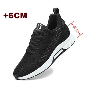 Lesvago Elevator Shoes Men Sneakers Heightening Shoes 6cm Height Increase Shoes Insoles 6CM Man Daily Life Height Increasing Shoes Size 37-44