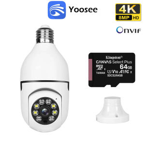 YOOSEE CCTV Wifi Bohlam 360° Panorama PTZ IP Kamera E27 Bulb Camera Lampu 8MP HD1080P Support Onvif