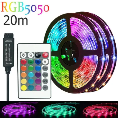 ColorRGB ไฟประดับห้อง ไฟเส้น ไฟแต่งห้อง แถบไฟ LED ไฟ RGB ไฟติดผนังห้อง 5050 ไฟledติดห้อง ไฟตกแต่งห้องนอน