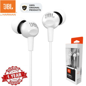 JBL C100SI 3.5mm Wired Bass Stereo Earphones With Mic For Universal Mobile Phone