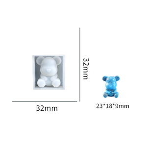 Bearbrick Silicon Mold Epoxy Resin Craft Handcraft Bear Shape Silicone Best Quality Gift Making Sit Stand Pendant New
