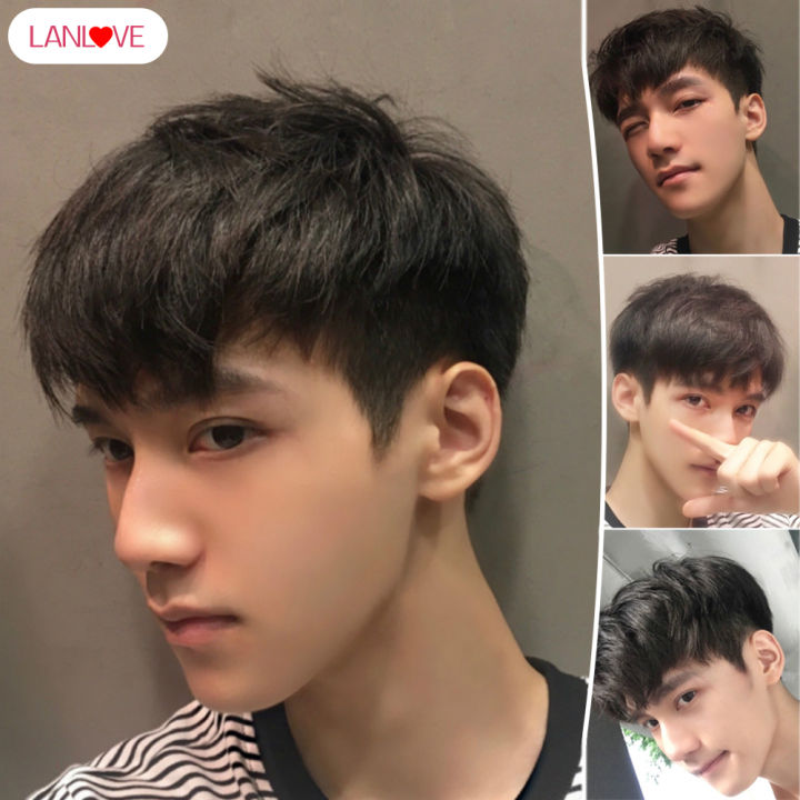 Mens Wig Short Hair Wig Lazada Male White Wig For Cosplaying Anime