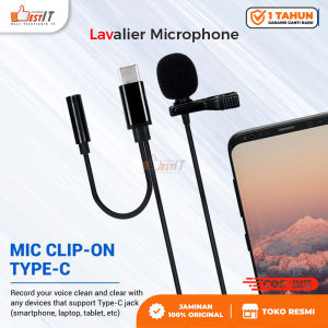 Microphone Mikrofon Type C Clip On Condenser Vlog Recorder Live Streaming Mic Condenser Compataible