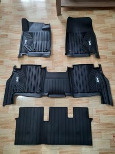 Thảm lót sàn xe ô tô LEXUS LX570 ( 7 chỗ ) 2007-2021 Nhãn hiệu Macsim 3W chất liệu nhựa TPE đúc khuôn cao cấp - màu đen