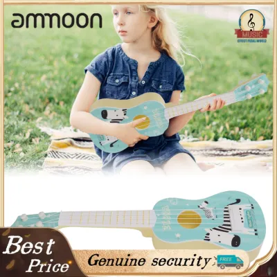 ammoon Baby Ukuleles Plastic Educational Kids Toy Ukulele Guitar Rounded Edges Mini for Kids