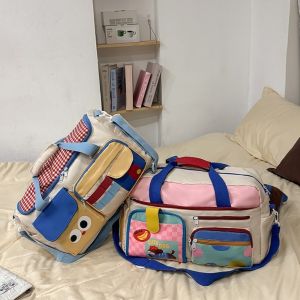 MECOME ความจุขนาดใหญ่ กระเป๋าเดินทางแบบดัฟเฟิล น้ำหนักเบา ผ้าอ็อกซ์ฟอร์ด กระเป๋าถือ ใหม่ ดีไซน์น่ารัก กระเป๋าถือสำหรับคุณแม่ สำหรับการเดินทางสุดสัปดาห์