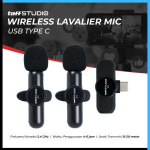 COD TaffSTUDIO Wireless Lavalier Microphone Vlogger USB Type C 2Mic 2.4GHz   G10 / Mic Untuk Buat Ngeflog Konten Mukbang Youtube Youtuber Vlog Vloger Live Streaming Pengeras Suara Jernih Tanpa Kabel Bluetooth / Mik Kancing Jepit Mini Viral Terbagus Murah