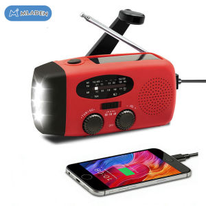 Emergency Solar Radio 2000mAh Portable Hand Crank Generator AM FM SOS Survival Disaster Kit Outdoor Radio Kecemasan