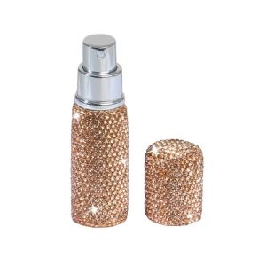 OPEAREY 10ml Perfume Bottle Full Rhinestone Portable Refillable Bottles Empty Storage Container Makeup Tool