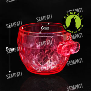SEMPATI Cepuk Wadah Pakan Minum Burung Bulat Diamond Oriq Jaya