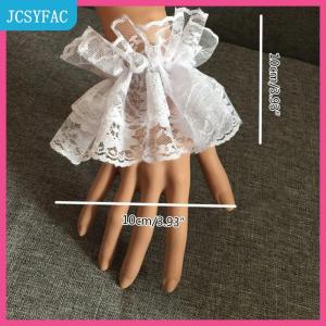 JCSYFAC Lolita tay áo cổ tay còng Xù Hoa Đen ren đàn hồi Vòng đeo tay nữ thanh lịch găng tay ren ngắn Halloween
