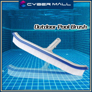 Curved Swimming Pool Brush 18inch Pool Cleaning Brush Aluminum Handle