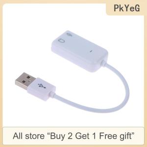 [COD] PkYeG Tool USB 2.0 To Jack External USB Sound Card 3D Audio Headset Microphone Earphone 7.1 Channel 5HV2 Adapter For Laptop