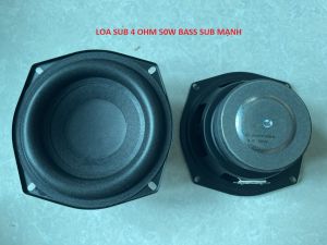 Loa Bass sub 5.25 inch 4OHM 50w gân mút xốp đường kính mặt 135mm - giá 2 loa
