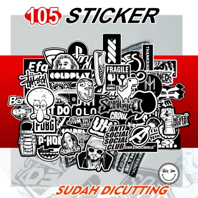 DS Sticker- Sticker Aesthetic 106 Pcs Stiker Random Mini Sudah Dipotongi Tempel Di Helm HP Laptop