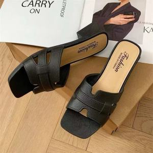 Korean Fashion Tofu Style Heels Peep toe Casual Sandals 2501
