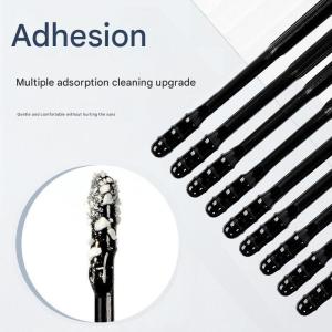 20pcs/Box Self Adhesive Ear Pick Ear Stick Ear Swabs Disposable Sticky Pick Ear Spoon Spiral Tips Earwax Removal Ear Cleaner Ear Care