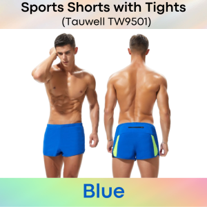 Mens Shorts: Training Sports Shorts with Inner Tights (TW9501)