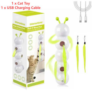 Caterpillar Interactive Cat Toy Rechargeable Automatic Teasing Cat Toy With Tail Motion Activated Teasing Cat Toy For Indoor Cat