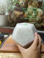 Quả Cầu 12 Mặt, Quả Cầu Đa Giác 12 Mặt Thach Anh Trắng tự nhiên loại lớn (7 kg) - Đá Phong Thủy. 