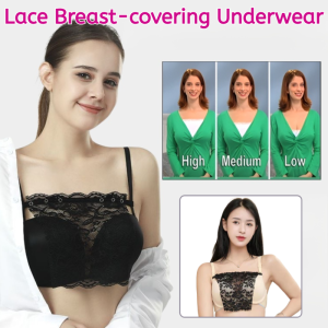 Chest Protection Anti-exposed Tube Top Cloth Lace Invisible Clip Fashion Cover Up Cleavage Tube Top Womens