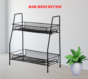 Rak Kosmetik Besi 2 susun Rak Serbaguna