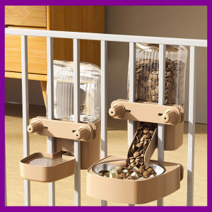 Pet Cage Hanging Water Dispenser Feeder Bowl Automatic Cat Feeder Dog Rabbit Bowl Large Universal bekas makanan kucing