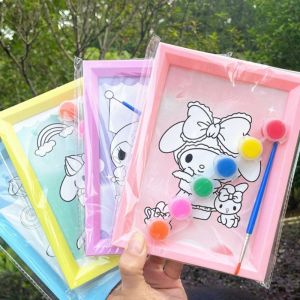 Sanrio Kids Painting Art Coloring Kuromi Cinnamoroll Melody Water Color Early Learning Educational Graffiti Pigment DIY Watercolor