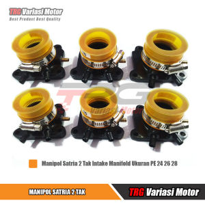 Manipol Satria 2 Tak Ukuran PE 24 26 28 Intake Manifold TRG Bahan Alumunium TRG PNP Untuk Motor Suzuki Satria 2 Tak - Satria Hiu