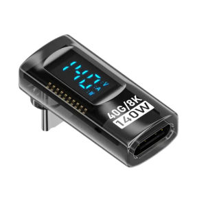 140W Digital Display USB Type C Male To Female Fast Charging Adapter 40 Gbps OTG Data Transfer Adaptador For Phone Laptop Table