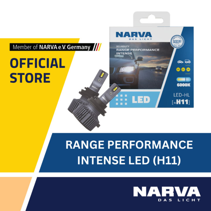 NARVA Germany H11 Range Performance LED Headlight Bulbs Set (12V/24V ...