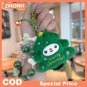 ZMONH Cartoon Cute Christmas Keychain Plush Santa Claus Christmas Tree Pendant Backpack Hanging Decoration New Year Gift